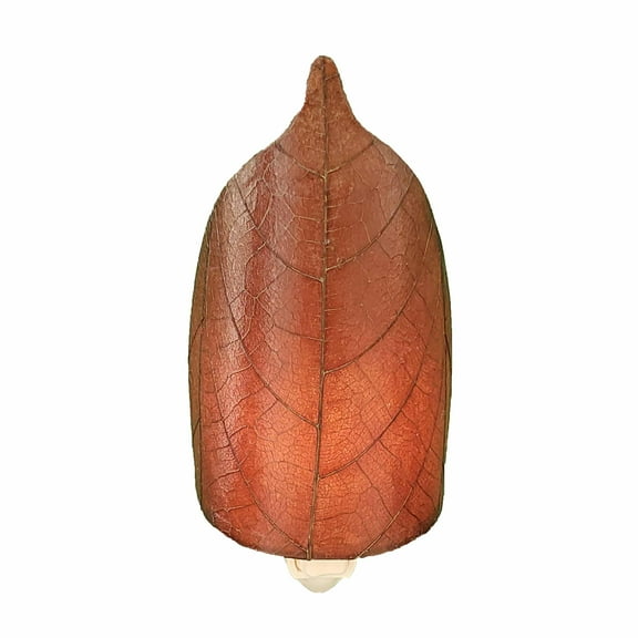 Eangee Leaf Night Light Burgundy