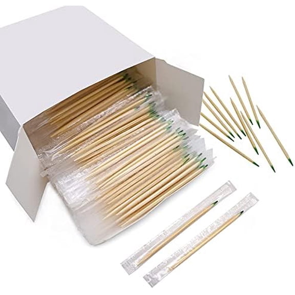 Wood Bamboo Mint Individually Cello Wrapped Toothpicks 2.5 Inch Pack 1000,High Class Food Picks with Flavor,Bamboo Mint Toothpicks for Appetizers,Cocktails,Fruits,Olive,BBQ Picks.