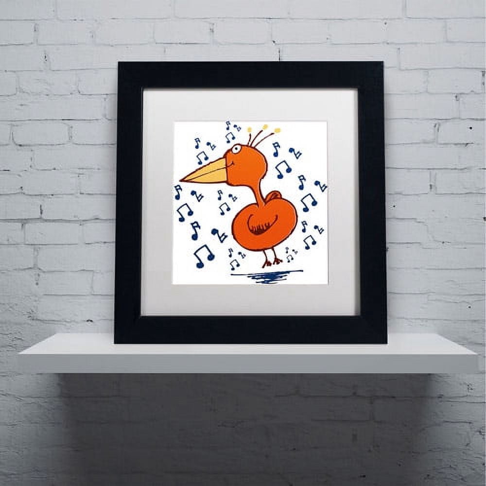 Carla Martell 'Music Bird' Matted Framed Art