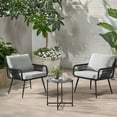 thumbnail image 2 of Andover All-Weather Outdoor Conversation Set with Two Rope Chairs and 18" H Cocktail Table, 2 of 7