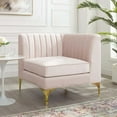 thumbnail image 6 of Triumph Channel Tufted Performance Velvet Sectional Sofa Corner Chair, 6 of 6