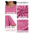 thumbnail image 4 of MOYIKO Womens Oversized T Shirts Crew Neck Short Sleeve Summer Trendy Tops Loose Fit Tee, 4 of 7
