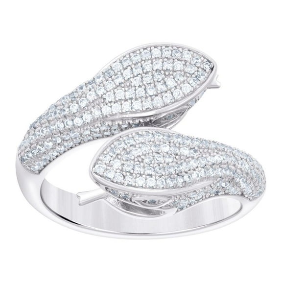 925 Sterling Silver Mens Cubic Zirconia Snake Fashion Ring 18.2x4.2mm Wide Size 10 Ring for Men