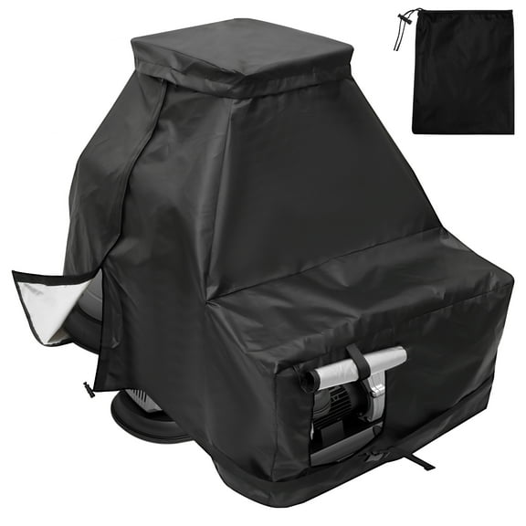 Grusce Oxford Cloth Ground Pool Pump Cover, Waterproof Sand Filter Pump Cover, Windproof Sand Pool Filter Protector Snap Button for Outdoor