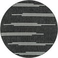 thumbnail image 2 of Unique Loom Outdoor Modern Collection Area Rug - Miranda (6' 1" Round Black and White), 2 of 6