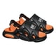 thumbnail image 1 of Sandalias deslizantes para hombre Resbalón transpirable en cómodas diapositivas de playa antideslizantes de EVA Negro Naranja 44 45, 1 of 8