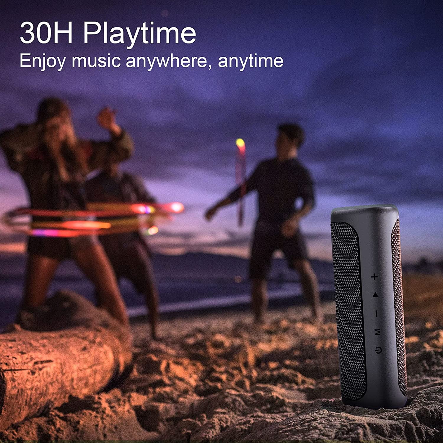 Ortizan M7 Portable Wireless Triangle Bluetooth Speaker with 24W Loud Stereo Sound, IPX7 Waterproof Outdoor Speakers