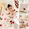 Manta de franela de 99 cm de largo x 70 cm de ancho con diseño navideño, ideal para la siesta de los niños. Manta gruesa de franela navideña.