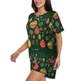 thumbnail image 2 of Lsque Christmas Women's Short-Sleeved Pajama Set - 2 Piece Soft and Lightweight Sleepwear Set-X-Large, 2 of 9