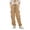 Khaki, variant on Kwasome Girls Sweatpants Casual High Waisted Drawstring Loose Fit Pockets Kids Cargo Sweatpants 9-10 Years Blue