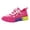 Hot Pink, variant on Rokment Color Block Running Tennis Walking Shoes for Women Comfortable Knit Lace up Athletic Workout Fitness Jogging Platform Sneakers Blue Size 5.5