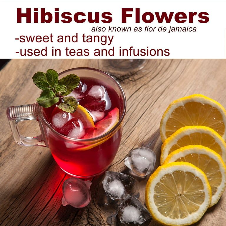  Dried Hibiscus Flowers 8.8 oz, Great For Hibiscus Tea, Jamaica  Tea - 100% Natural Hibiscus Flowers, Cut and Sifted - Packaged In  Resealable Bag - BY GET MEX PRO BRAND : Grocery & Gourmet Food