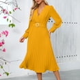 thumbnail image 3 of Robe Mode Femme Slim - Fit V - Col Long - Manches Longues Ligne A, 3 of 8