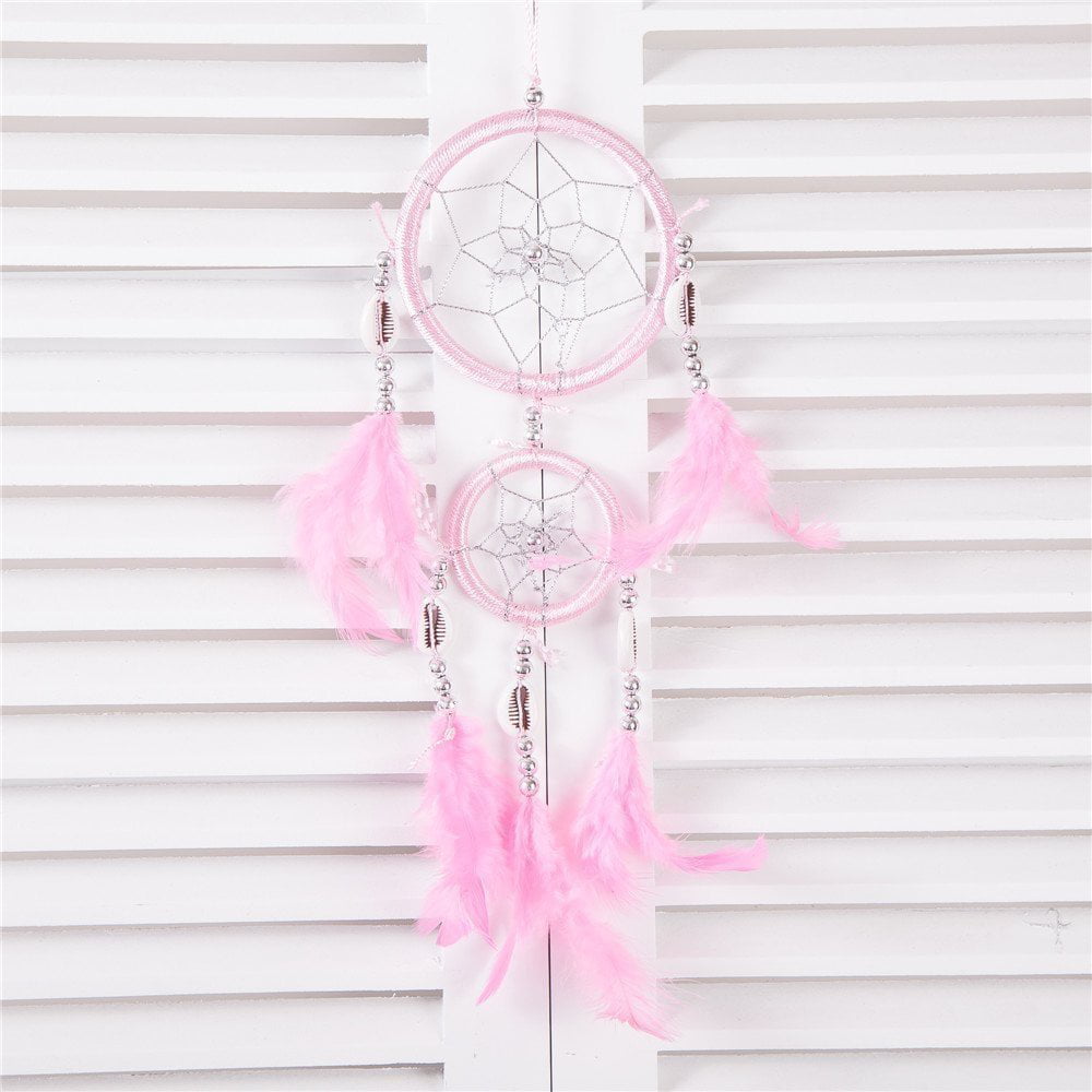 wall decoration light pink / Life size 20-25 cm car mirror Dream catcher handmade dreamcatcher purple fuchsia pink