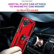 Samsung Galaxy A12 Case, [Not fit for Samsung Galaxy A10/ Galaxy A11], STARSHOP Drop Protection Ring Kickstand Cover- Red