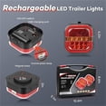 thumbnail image 3 of 2025 New Trailer Lights Kit, Wireless Trailer Lights for Towing, LED Rear Tail Lights Dynamic Stop Brake Indicator Lamp Trailer Truck, Utility Boat Trailer LED Submersible Kit (Light Guide Type), 3 of 8