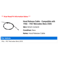 thumbnail image 2 of Hood Release Cable - Compatible with 1966 - 1967 Mercedes-Benz 250S, 2 of 2