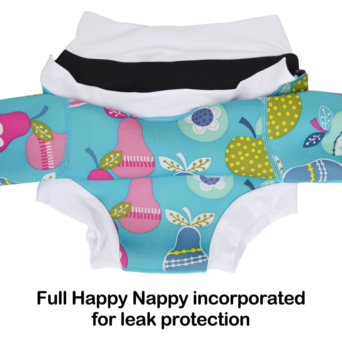 2 in 1 Baby Wetsuit and Diaper Splash About Baby Happy Nappy Wetsuit X Large 12-24 Months, Tutti Frutti
