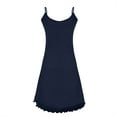 thumbnail image 5 of Blmnix Boho Dresses for Women Cutton Slip Dress Sexy Dresses Blue Sleeveless Halter Winter Dress,M, 5 of 9