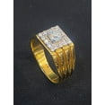 thumbnail image 2 of Pave 0.82 Cts Round Brilliant Diamonds Men's Solitaire Wedding Ring In Fine 18K Yellow Gold, 2 of 13