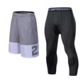 thumbnail image 1 of Pantalones de chándal de compresión para hombre, mallas para correr, gimnasio, baloncesto, fútbol, pantalones cortos, pantalones ajustados para Fitness, conjunto de ropa deportiva al aire libre qym unisex, 1 of 2