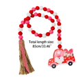 thumbnail image 2 of Valentine's Gift Valentine's Day Wooden Bead Garland with Tassel Gnome Car Heart Tags Farmhouse Rustic Natural Beads Jute Rope Wedding Party Home Decor Gifts, 2 of 9