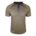 thumbnail image 2 of Njagoc3 Men's Henley Collar V-Neck Polo Shirt - Trendy Casual & Everyday Wear, 2 of 6