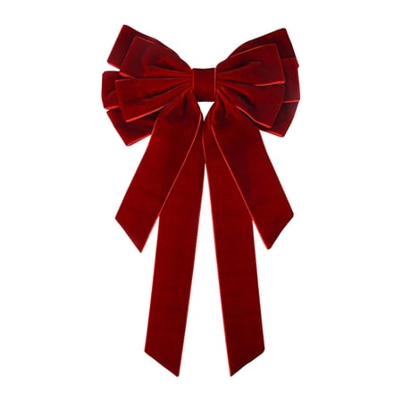 Large Wine Velvet Christmas Tree Bow Oversized Holiday Wreath Topper for Door Garland Porch Window Decor