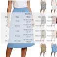 thumbnail image 4 of Bovxnpu Women's Cargo Midi Skirt Elastic Waist Loose Cargo Midi Skirts with Pockets, 4 of 7