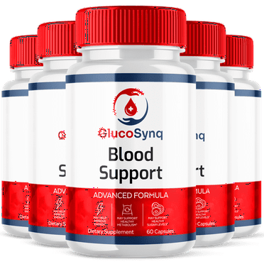 GlucoSynq Blood Support Advanced Formula Supplement Natural Ingredients 300 Capsules