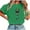 za-Green-womens tops, variant on FNFYFH St Patty's Day Shirt Women Casual Short Sleeve Irish Clover T-Shirt 2026 Funny Saint Patrick's Tee Tops