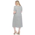 thumbnail image 3 of White Mark Women's Short Sleeve Midi Dress with Pockets, 3 of 6