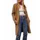 thumbnail image 3 of Abrigo Informal Cómodo de Lana con Solapa para Mujer, Chaqueta Informal de Moda, Abrigo , Ropa de Otoño e Invierno Marrón S, 3 of 10