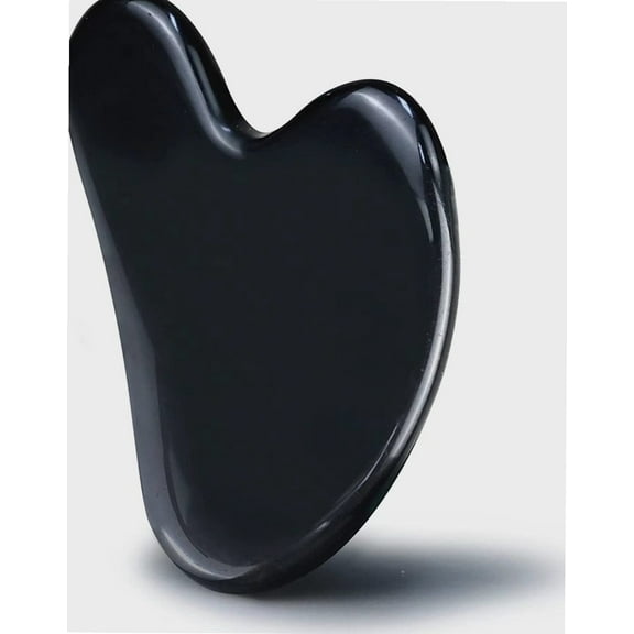 Gua Sha, GuaSha Facial Tools, Black Obsidian, Natural Stone Massage Tool for Physical Therapy and SPA Acupuncture Therapy Used for Face, Eyes, Neck, Back and Shoulder