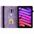 thumbnail image 4 of Dteck Case for iPad Mini 6 2021 (6th Gen), Premium PU Leather Folio Stand Protective Wallet Cover with Multi-Angle Viewing & Pencil Holder, Elastic Strap for iPad Mini 6th Gen 8.3 Inch - Purple, 4 of 4