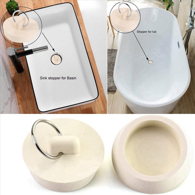 4piezas 1 3/4 Pulgadas de Goma para Lavabo, Tapón para Bañera, Tapón para , Tapón para Tubo de Drenaje, Tapón para , Tapón de Agua