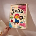 thumbnail image 6 of 12-Month Artistic Hand-Drawn Graffiti Wall Calendar, Decorative Hanging Monthly Calendar With Vibrant Illustrations, 1 Pc Aesthetic Wall Decor For Home, Living Room, Bedroom,, 6 of 6
