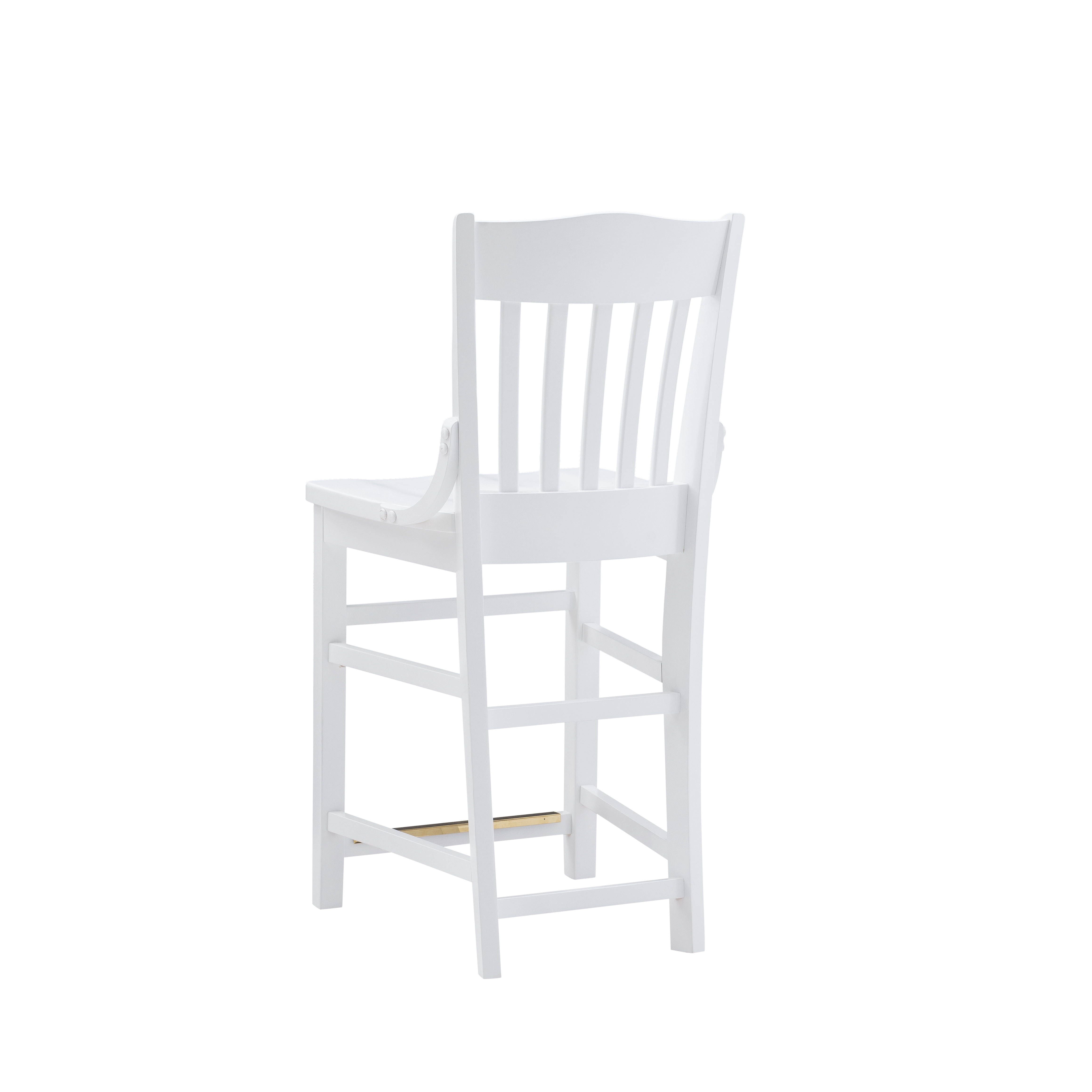 Linon Judah 24 Inch High Back White Counter Stools, Set of 2