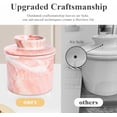 thumbnail image 4 of Ceramic Butter Crock with Lid & Spreader Knife, Butter Keeper - Ideal Butter Storage & Countertop Butter Dish (Marble Pink with Marble Pink Knife, M), 4 of 6
