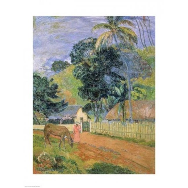 Poster Tableau Paysage 1899 de Paul Gauguin - 24 x 36 Po - Grand