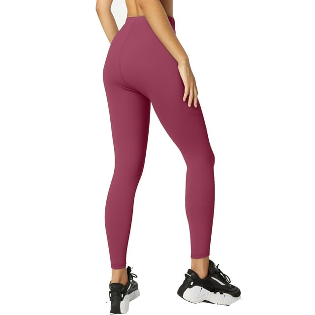 Leggings de cintura alta para mujer, pantalones de yoga opacos, tejido suave para gimnasio/fitness/entrenamiento