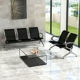 thumbnail image 2 of Kinbor Office Guest Chairs, 5-Seat Reception Chairs Black Waiting Room Chairs Lobby Furniture for Airport Bank Hospital Business, Black, 2 of 9