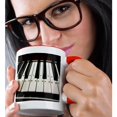 thumbnail image 2 of 3drose, Piano Keys, 11oz Two-tone Red Mug, 2 of 6