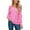Hot Pink, variant on Cable Sweaters For Women Casual Off The Shoulder Buttoned Pullover Fall Winter