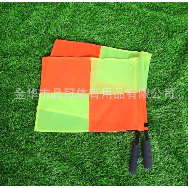 2 banderas de árbitro de fútbol para partidos deportivos, banderas de juez de línea de fútbol, equipo duradero para árbitros de fútbol A