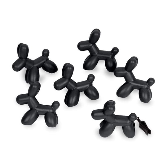 Little Pup 96605-6PK Black Velvet Scent, Car Air Freshener, Clips to A/C Air Vent, Alcohol-Free Fragrance Oil, Non-Hazardous and Non-Toxic Plastic, Set of 6