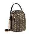 thumbnail image 7 of FORMRS Crossbody Bag for Women Quilted Travel Shoulder Cell Phone Purse with Chain Strap Handbag, Black Floral Pattern, 7 of 7