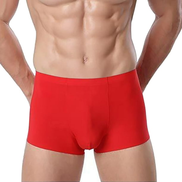 Ediodpoh Men's Underwear Boxers Briefs Soft Comfortable Cotton Underwear  Trunks Men's Boxers Briefs Red XXL 
