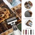thumbnail image 6 of Forest Wild Animals Area Rugs 5' (Round) Farmhouse Bear Wolf Deer Footprints Red Plaid Floor Rug&nbsp;Non Slip Low Pile Ultra Soft Throw Carpet for Entryway Indoor Entrance Kitchen Bathroom, 6 of 9