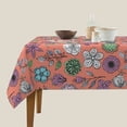 thumbnail image 3 of Wukai Color Flowers Waterproof Tablecloth for Kitchen Dining, Fits Square Tables for 2-4 Seats -54"x54", 3 of 7